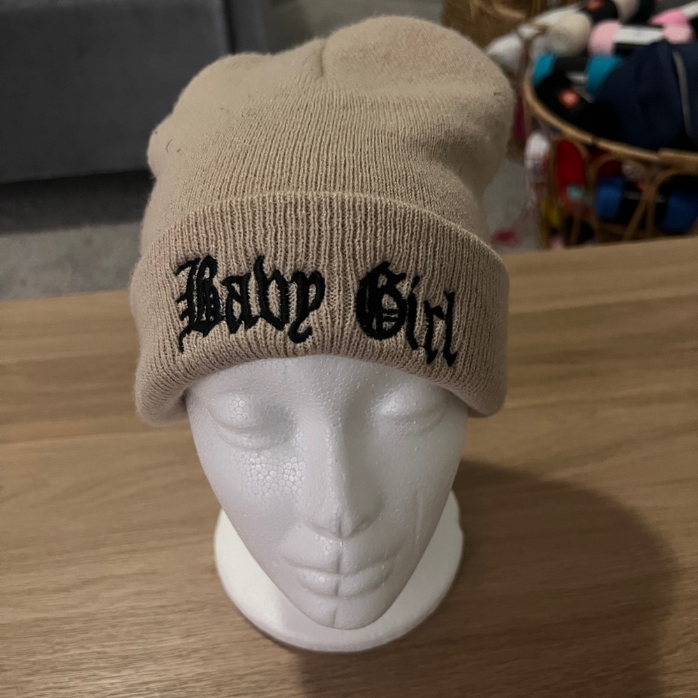 Tan Baby Girl Beanie
